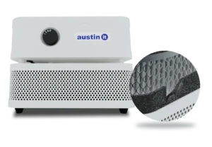 הגדלה של שכבת הפחם הפעיל במסנן של מטהר אוויר Austin